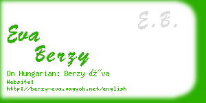 eva berzy business card